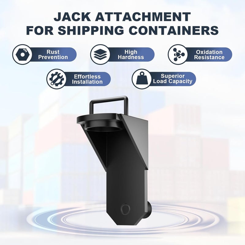 SALUINOKI Upgraded Shipping Container Jack Lug Lifter Heavy Duty with Handle and Limiter, Container Leveler Booster Black - Image 2